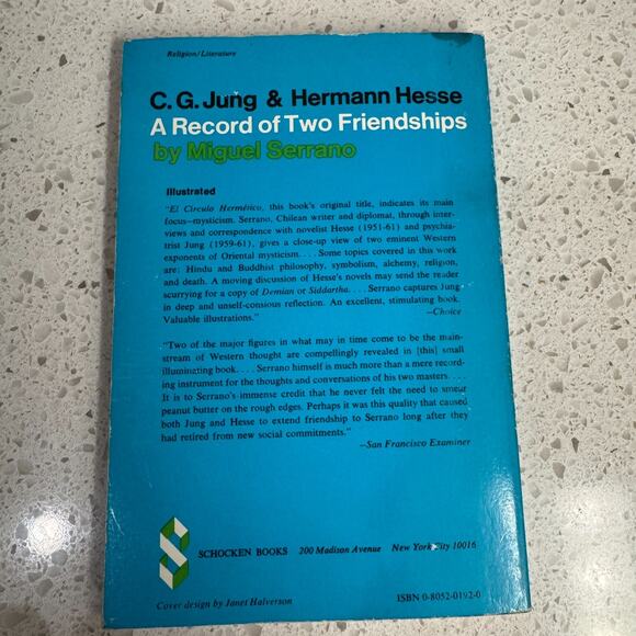C.G. Jung and Hermann Hesse A Record of Two Friendships PB Miguel Serrano 1966 - Picture 2 of 4